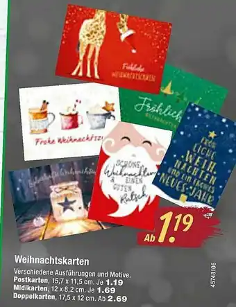 Hagebau Weihnachtskarten Angebot