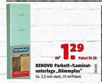 Hagebau Renovo Parkett - Laminat- Unterlage „dämmplus” Angebot