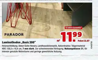 Hagebau Laminatboiden „basic 200” Angebot