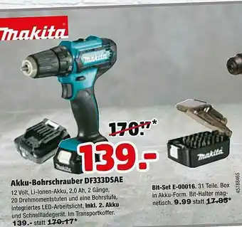 Hagebau Akku-bohrschrauber Df333dsae Makita Angebot