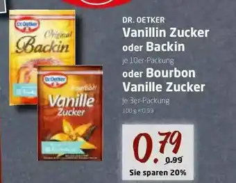 V Markt Dr. Oetker Vanillin Zucker Oder Backin Oder Bourbon Vanille Zucker Angebot