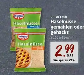 V Markt Dr Oetker Haselnüsse Gemahlen Oder Gehackt Angebot