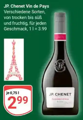 Globus JP. Chenet Vin de Pays Angebot