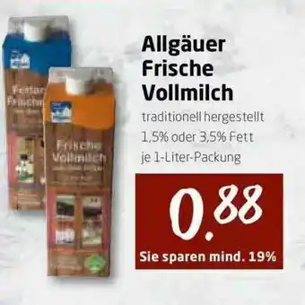 V Markt Allgäuer Frische Vollmilch Angebot