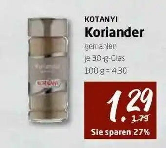 V Markt Kotanyi Koriander Angebot