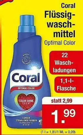 Zimmermann Coral Flüssig Waschmittel Angebot