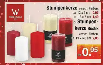 Zimmermann Stumpenkerze O. Stumpenkerze Rustik Angebot