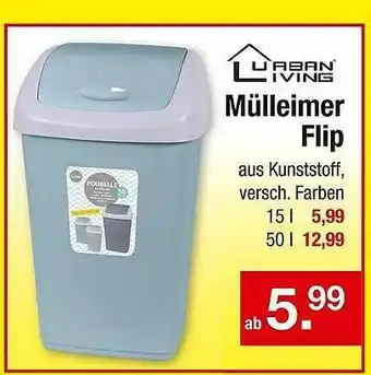 Zimmermann Urban Living Mülleimer Flip Angebot