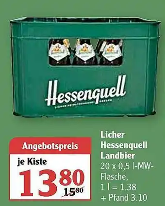 Globus Licher Hessenquell Landbier Angebot