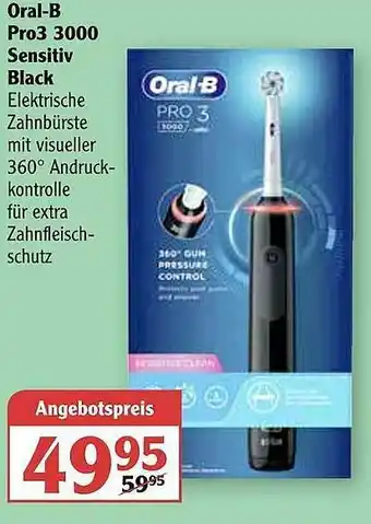 Globus Oral-b Pro3 3000 Sensitiv Black Angebot