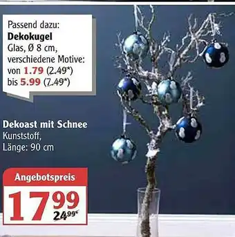 Globus Dekoast Mit Schnee Angebot