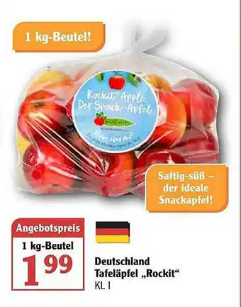 Globus Deutschland Tafeläpfel Rockit Angebot