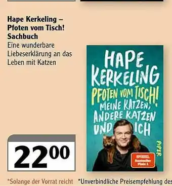 Globus Hape Kerkeling - Pfoten Vom Tisch! Sachbuch Angebot