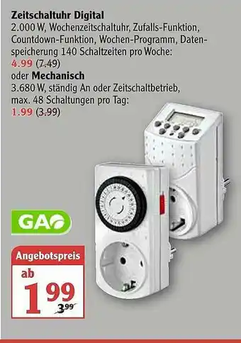 Globus Zeitschaltuhr Digital Oder Mechanisch Angebot