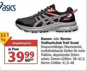 Globus Asics Damen Oder Herren Traillaufschuh Trail Scout Angebot