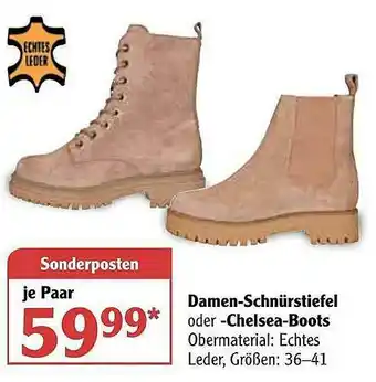 Globus Damen-schnürstiefel Oder -chelsea-boots Angebot