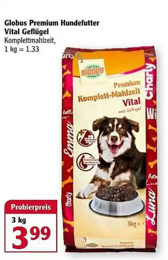 Globus Globus Premium Hundefutter Vital Geflügel Angebot