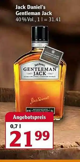 Globus Jack Daniel's Gentlemen Jack Angebot