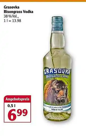 Globus Grasovka Bisongrass Vodka Angebot