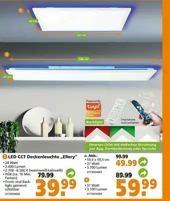 Globus Baumarkt Led Cct Deckenleuchte „ellery“ Angebot