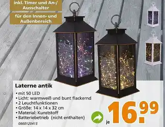 Globus Baumarkt Laterne Antik Angebot