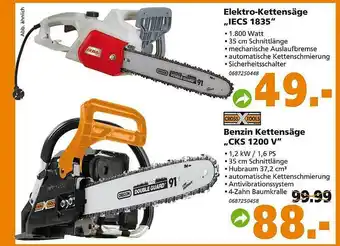 Globus Baumarkt Elektro-kettensäge Oder CrossXtools Benzin Kettensäge Cks1200v Angebot