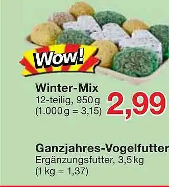 Jawoll Winter-mix Ganjahres-vogelfutter Angebot