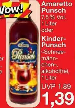 Jawoll Amaretto Punsch Oder Kinder Punsch Angebot