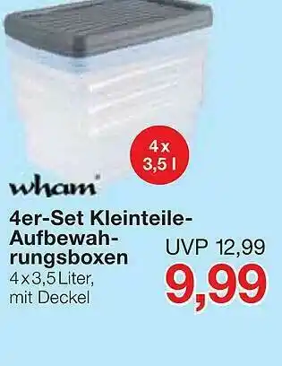 Jawoll Wham 4er Set Kleinteile Aufbewah Rungsboxen Angebot