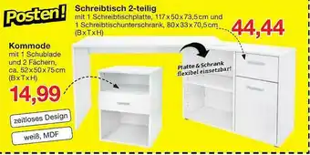 Jawoll Schreibtisch 2-teilig, Kommode Angebot