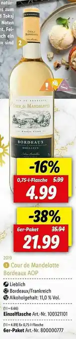 Lidl Cour De Mandelotte Bordeaux Aop Angebot