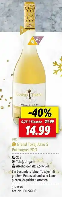 Lidl Grand Tokaj Aszú 5 Puttonyos Pdo Angebot