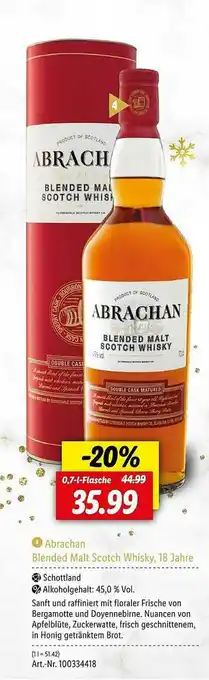 Lidl Abrachan Blended Malt Scotch Whisky, 18 Jahre Angebot