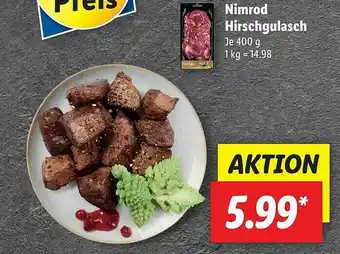 Lidl Nimrod Hirschgulasch Angebot