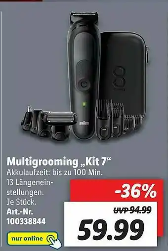 Lidl Braun Multigrooming „kit 7“ Angebot