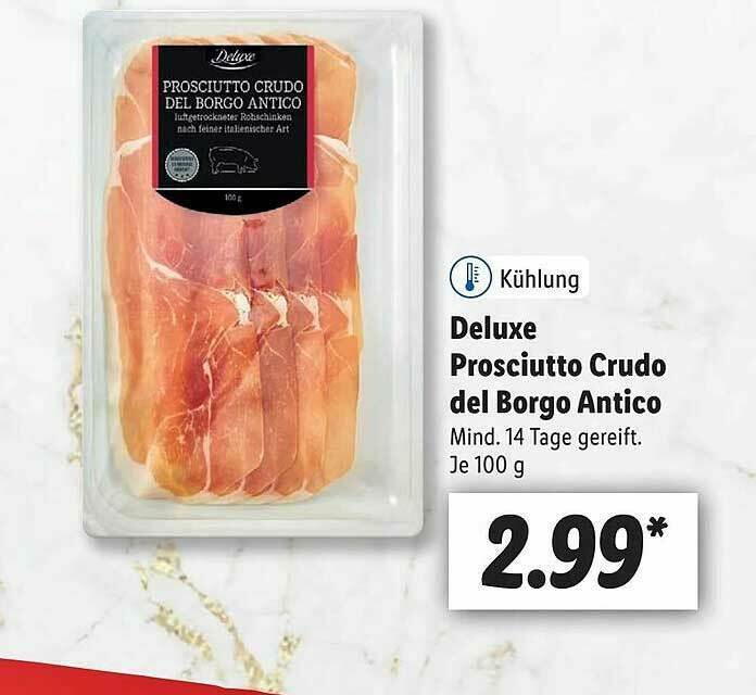 Deluxe Prosciutto Crudo Del Antico Angebot bei Lidl