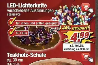 Poco Led-lichterkette, Teakholz-schale Angebot