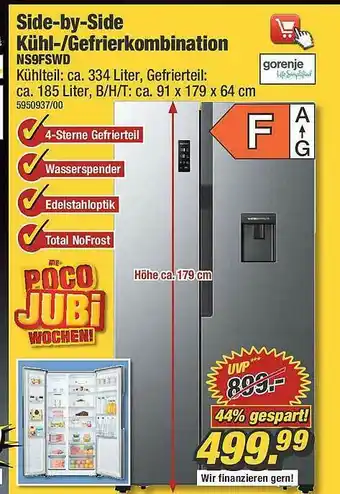 Poco Side By Side Kühl-gefrierkombination Angebot