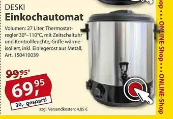 Sonderpreis Baumarkt Deski Einkochautomat Angebot