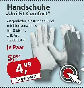 Sonderpreis Baumarkt Handschuhe „uni Fit Comfort“ Angebot