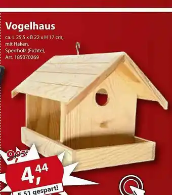 Sonderpreis Baumarkt Vogelhaus Angebot