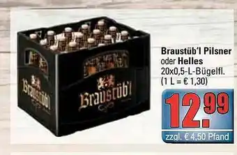 alldrink Braustüb'l Pilsner Oder Helles Angebot