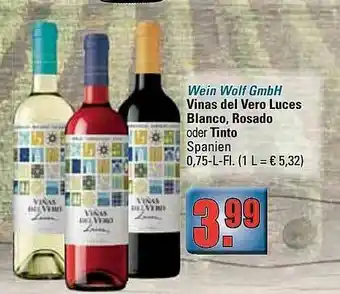 alldrink Wein Wolf Gmbh Vinas Del Vero Luces Blanco, Rosado Oder Tinto Angebot