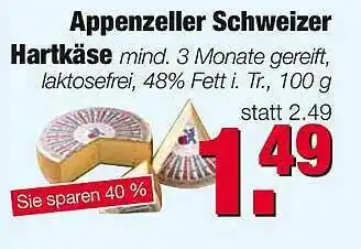 Edeka Scherer Appenzeller Schweizer Oder Hartkäse Angebot