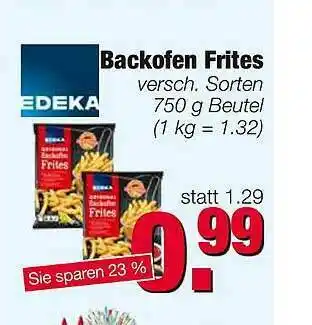 Edeka Scherer Backofen Frites Angebot