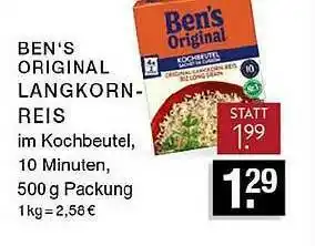 Edeka Zurheide Ben;s Original Langkorn Reis Angebot