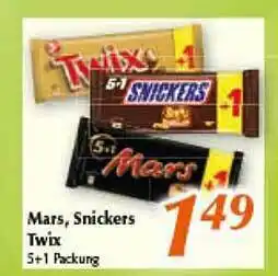 inkoop Mars, Snickers Twix Angebot