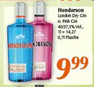 inkoop Henderson London Dry Gin O Pink Gin Angebot