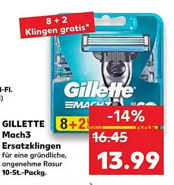 Kaufland Gilette Mach3 Ersatzklingen Angebot