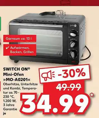 Kaufland Switch On Mini-ofen „mo-a0201” Angebot